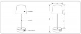 Bioledex LED Tischlampe Akku kabellos Innen & Außen warmweiss dimmbar IP44 Outdoor-Tischleuchte USB