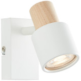Brilliant Pini Wandspot GU10 Weiß Holz Hell FSC® 10145/75