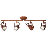 Brilliant Bente Spotrohr, 4-flammig, drehbar GU10 Rost 26332/60