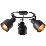 Brilliant Rolet Spotspirale, 3-flammig E14 Sand Schwarz 49633/76