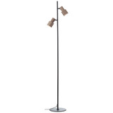 Brilliant Cadiz Stehleuchte 140cm GU10 Schwarz Matt Bronze Gebürstet 60116/76