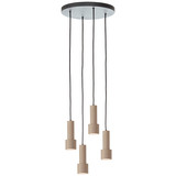 Brilliant Cadiz Pendelleuchte 4-flammig GU10 Schwarz Matt Bronze Gebürstet 60119/76