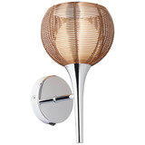 Brilliant Relax Wandleuchte mit Schalter G9 Bronze Chrom 61111/53