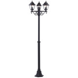 Brilliant Nissie Außenstandleuchte, 3-flammig E27 IP44 Schwarz 90995A06