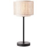 Brilliant Odar Tischleuchte E27 Schwarz Beige 93133/09