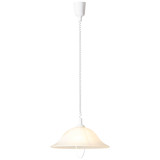 Brilliant Freya Pendelleuchte 41cm mit Rollizug E27 Weiß Weiß-Alabaster 93220/05