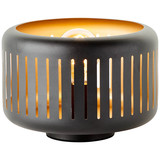 Brilliant Tyas Tischleuchte 27cm E27 Schwarz Gold 94520/86
