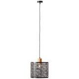 Brilliant Santy Pendelleuchte E27 Schwarz Natur 99395/76