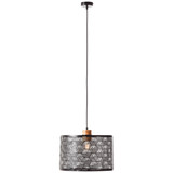 Brilliant Santy Pendelleuchte, 1-flammig E27 Schwarz Natur 99416/76