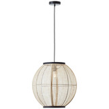 Brilliant Tanah Pendelleuchte 47cm E27 Schwarz Natur 99484/76