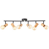 Brilliant Kerry Spotrohr, 6-flammig E27 Schwarz Natur 99716/76