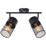 Brilliant Kamolo Spotrohr, 2-flammig E27 Schwarz Matt 99724/76