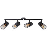 Brilliant Kamolo Spotrohr, 4-flammig E27 Schwarz Matt 99726/76