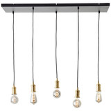 Brilliant Darcia Pendelleuchte, 5-flammig E27 Schwarz 99814/06