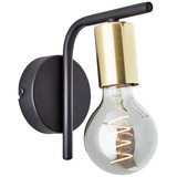 Brilliant Kerry Wandleuchte E27 Schwarz Messing 99840/72