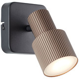 Brilliant Cadiz LED Wandleuchte 1-flammig GU10 10W/5W Warmweiß Schwarz Matt Bronze Gebürstet G01410/76