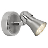 Brilliant Sanny LED Wandspot GU10 7W/3W Warmweiß Eisen Chrom G15410/77