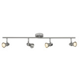 Brilliant Sanny LED Spotrohr, 4-flammig, drehbar GU10 7W/3W Warmweiß Eisen Chrom G15432/77