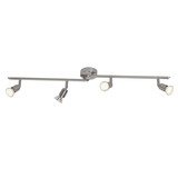 Brilliant Loona LED Spotrohr, 4-flammig, drehbar GU10 3W/3W Warmweiß Eisen G28832/13