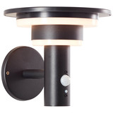 Brilliant Garvina LED Außenwandleuchte mit Solar und Bewegungsmelder 3W Warmweiß IP44 Schwarz Solar, Bewegungsmelder G40405/06