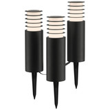Brilliant Carosu LED Außenspießleuchte 3er Set 8,5W IP44 Schwarz Bluetooth G40910/06