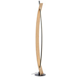 Brilliant Visby LED Stehleuchte 120cm 18W Warmweiß Schwarz Natur G70900/76