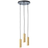 Brilliant Marty LED Pendelleuchte 3-flammig GU10 5W/5W Warmweiß Sand Schwarz Matt Gold G80051/86