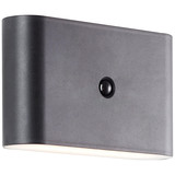 Brilliant Xino LED Außenwandleuchte mit Bewegungsmelder 3W Warmweiß IP44 Schwarz Bewegungsmelder, USB, Magnet G80605/06