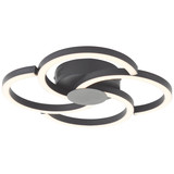 Brilliant Fico LED Deckenleuchte 34cm 22W Warmweiß Schwarz G80660/06