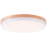 Brilliant Baarlo LED Deckenleuchte 35cm 24W Warmweiß Matt Weiß Holz FSC® G80845/75