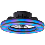 Brilliant Mondello LED Deckenleuchte 42cm mit Ventilator 26W Schwarz Ventilator, Nachtlicht, Timer G80915/06
