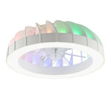Brilliant Fanora LED Deckenleuchte 46cm mit Ventilator 30W Weiß Ventilator, Nachtlicht, Timer G81080/05