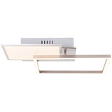 Brilliant Zelia LED Deckenleuchte 41x41cm 20W Warmweiß Nickel Eloxiert G99378/68