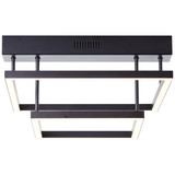 Brilliant Ranut LED Deckenleuchte, 2-flammig 34W Warmweiß Schwarz Memory Funktion G99493/06