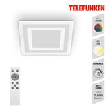 Telefunken FRAMELIGHT LED Panel RGB Framelight 29x29cm dimmbar 18W Weiß steuerbare Lichtfarbe +Fernbedienung