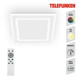 Telefunken FRAMELIGHT LED Panel RGB Framelight 44x44cm dimmbar 24W Weiß steuerbare Lichtfarbe +Fernbedienung