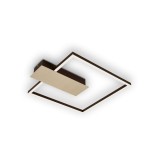 Briloner NICO LED Deckenleuchte dimmbar eckiges Design 12W Goldfarben Warmweiss
