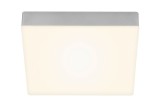 Briloner FLAME quadratische LED Deckenleuchte 21cm, eckig 16W Silberfarbig Warmweiss