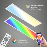 Briloner LINK COLOUR LED Panel flache Deckenlampe B-Smart RGB CCT 22W Weiß steuerbare Lichtfarbe App+Fernbedienung