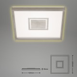 Briloner GEO LED Panel 22W Matt-Nickel Warmweiss