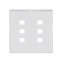 Busch-Jaeger Zentralscheibe 6-fach, beleuchtbar, mit Beschriftungsfeld 2CKA001582A0353 1575 CN-84