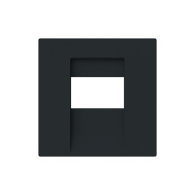 Busch-Jaeger Zentralscheibe Telekommunikation 1-fach schwarz matt - Busch-art linear 2CKA001710A4165 1766-45M