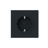 Busch-Jaeger Schuko Steckdose Safety+ schwarz matt mit Schraubanschluss Busch-art linear 2CKA002013A5508 23 EUCB-45M