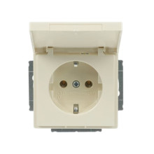 Busch-Jaeger Schuko Steckdosen-Einsatz mit Klappdeckel 2CKA002018A1465 20 EUK-82