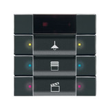 Busch-Jaeger Bedienelement 3/6-fach, mit IR-Schnittstelle Multifunktion/Farbkonzept 2CKA006135A0142 6129/01-81