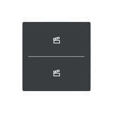 Busch-Jaeger Abdeckung als Taster 2-fach mit Symbol Szene Format 63 - solo/future 2CKA006199A0231 LFST/A.2.63.11-81