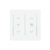 Busch-Jaeger Abdeckung als Wippe 2-fach mit Symbol Dimmen/Jalousie studioweiß matt 2CKA006199A0400 LFDW/A.2.70.11-44M