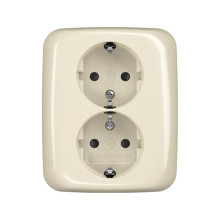 Busch-Jaeger Schuko Doppelsteckdose volle Abdeckung Safety+ 2TKA00003897 202 EUJB-212