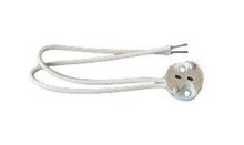 Deko-Light Fassung GU5,3 mit 15 cm Kabel, Keramik, Weiß, 150 mm, 50W 100200