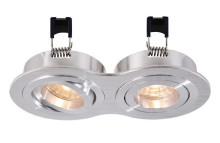 Deko-Light Deckeneinbauring, Mira, silber, 12V, GU5.3 MR16, 2x max. 35W 110009